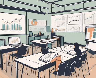 A classroom setting in singapore with various teaching aids like charts