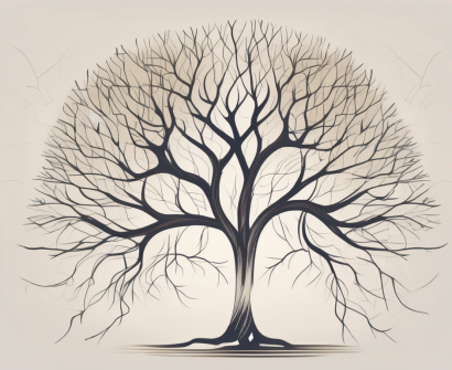 A tree with eight distinct branches