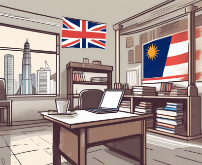 A classroom setting with a globe