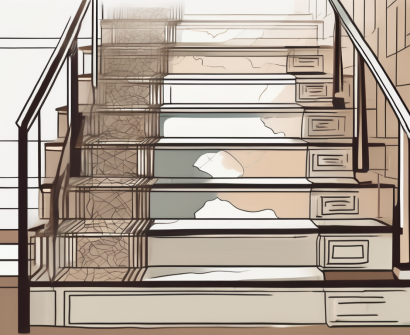 A staircase with eight steps