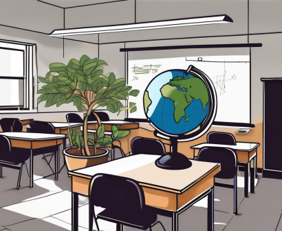 A classroom environment in malaysia with various educational tools like books