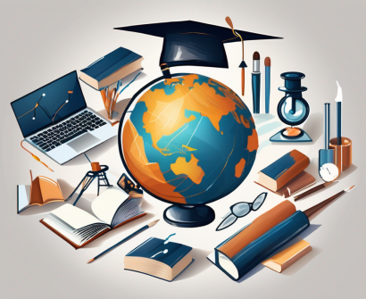 Seven different educational tools such as books