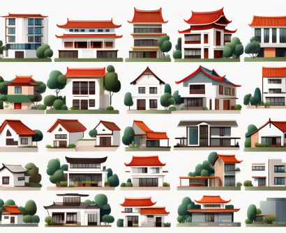 Seven different types of houses