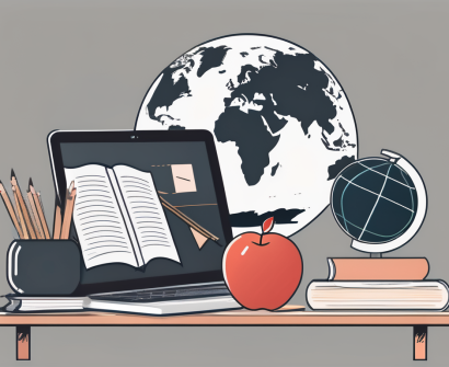 A classroom setting with japanese cultural elements