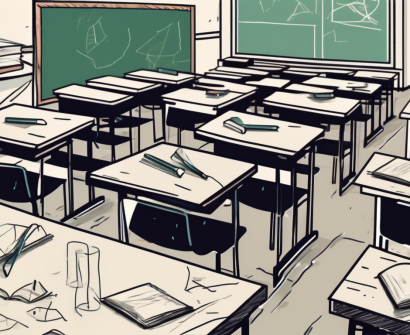 A classroom setting in malaysia with visible signs of disrepair and neglect
