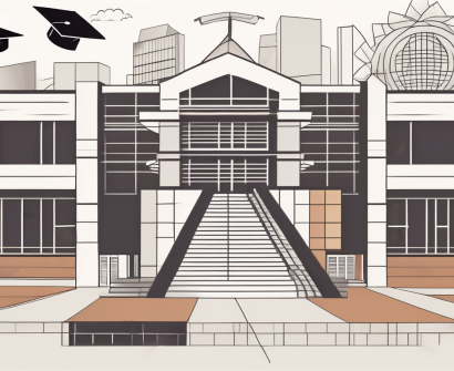 Several international school buildings in jakarta with symbolic elements like an open book