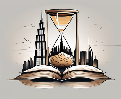 A half-filled hourglass with sand trickling down
