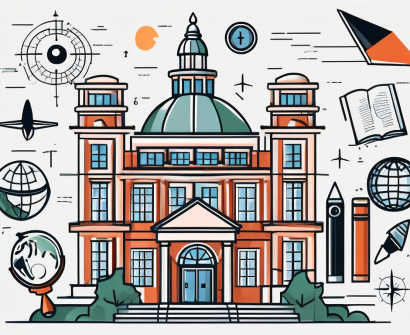 A school building with latvian architectural elements