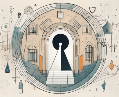 An international school in luxembourg with a symbolic keyhole in its entrance