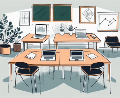 Two desks placed side by side