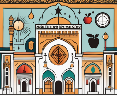 A school building with a moroccan architectural style