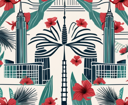 A mix of educational tools like a graduation cap