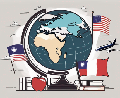 Five symbolic buildings representing different countries