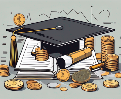 A variety of educational tools such as a graduation cap