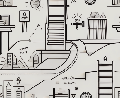 A classroom setting in malaysia with various symbols representing challenges such as a broken pencil