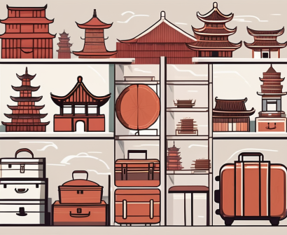Various storage items like suitcases