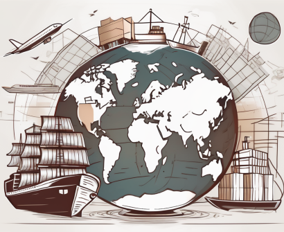 A globe with china highlighted