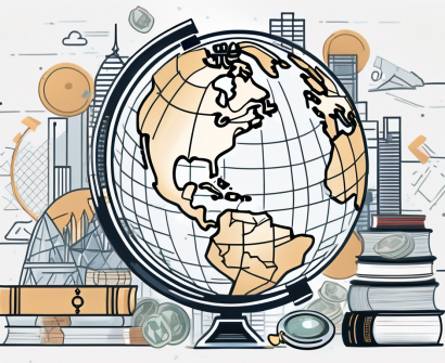 A globe with singapore highlighted
