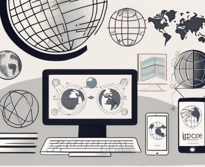 A variety of digital devices like a laptop