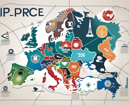 A graduation cap placed on top of a map of europe