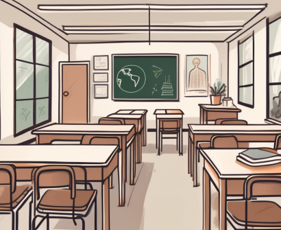 A classroom setting in an international school