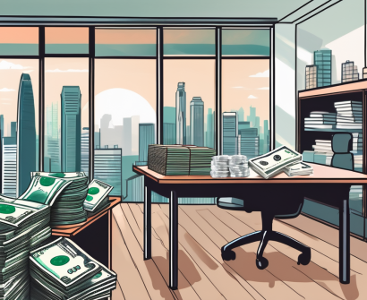 A classroom setting with a view of singapore's iconic skyline in the background