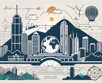 A diverse landscape of hong kong with iconic landmarks