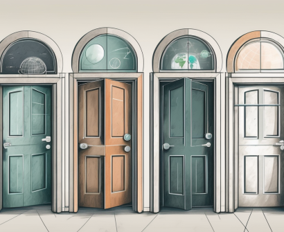 Eight different doors