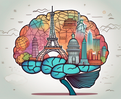 A classroom setting with diverse cultural symbols