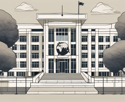 An international school building in hong kong with a globe