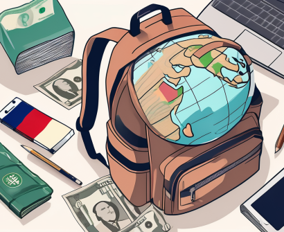 A classroom setting with a globe