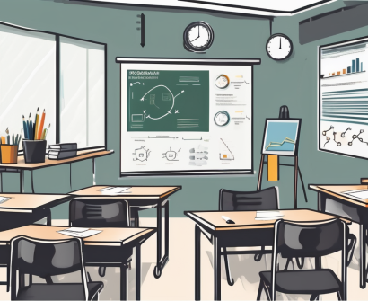 A classroom setting in singapore with various educational tools