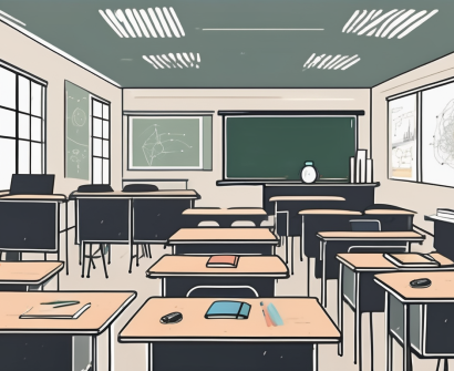 A classroom in malaysia with various teaching tools like a blackboard
