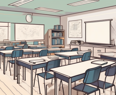 A classroom setting in taiwan with various teaching aids