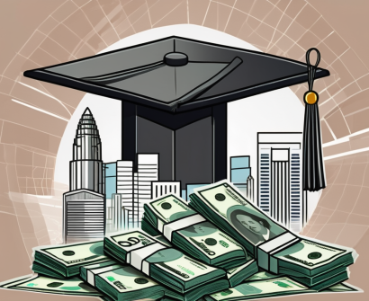 A graduation cap placed on top of a stack of singaporean currency