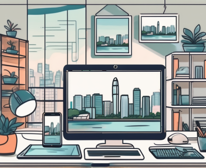 Various digital devices like a laptop