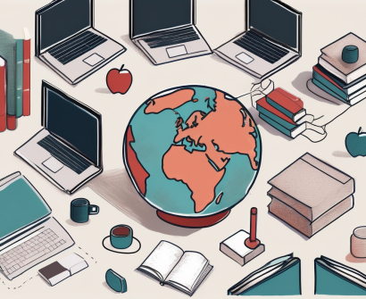 A classroom setting in hong kong with various teaching aids like a globe