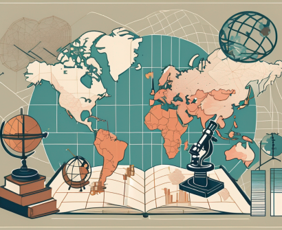 A diverse array of teaching tools such as a globe