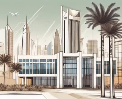 A diverse array of international school buildings in abu dhabi
