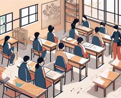 A traditional chinese classroom setting