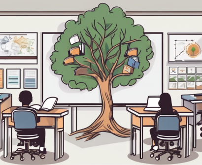 A classroom setting in malaysia with diverse educational tools such as books