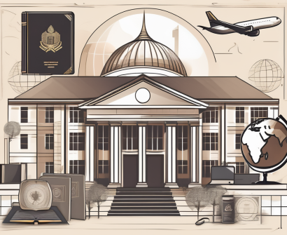 A school building with thai architectural elements