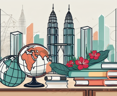 A classroom setting with various educational tools and a graduation cap