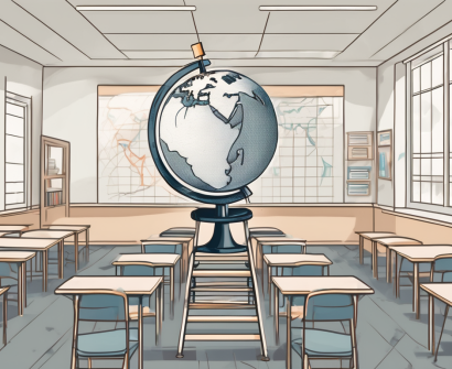 A globe with singapore highlighted