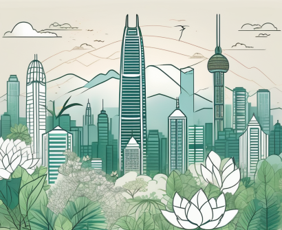 Hong kong's skyline featuring iconic landmarks