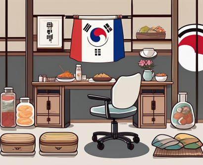 A classroom setting with a desk