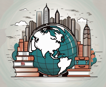 A globe focused on hong kong