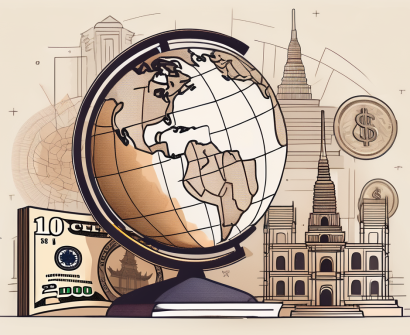A classroom setting with a globe