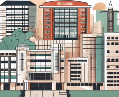 A diverse array of iconic school buildings from hong kong