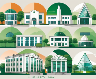A diverse collection of international school buildings in ireland